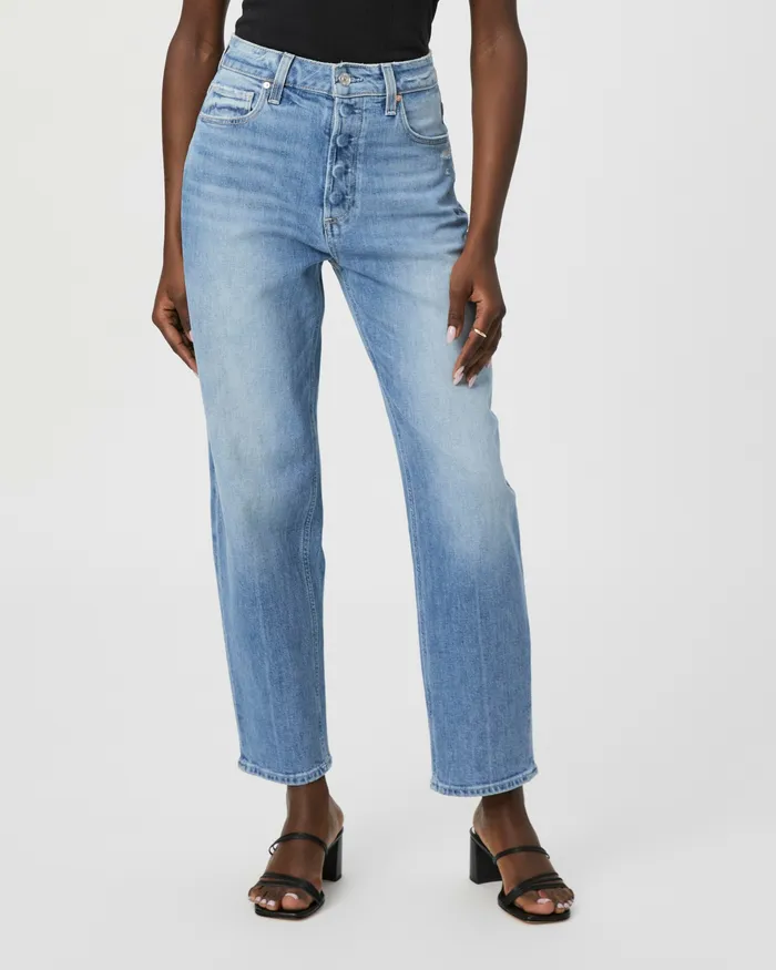 Barrel Leg PAIGE Women Alexis Petite Barrel Leg Jean 8211 Exhibition Distressed