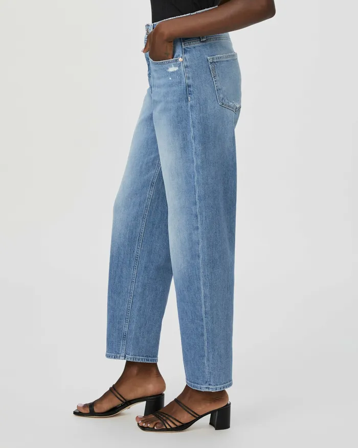 Barrel Leg PAIGE Women Alexis Petite Barrel Leg Jean 8211 Exhibition Distressed