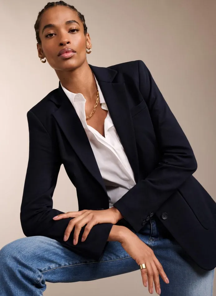 Baukjen Alanis Ponte Blazer Classic Navy Clothing