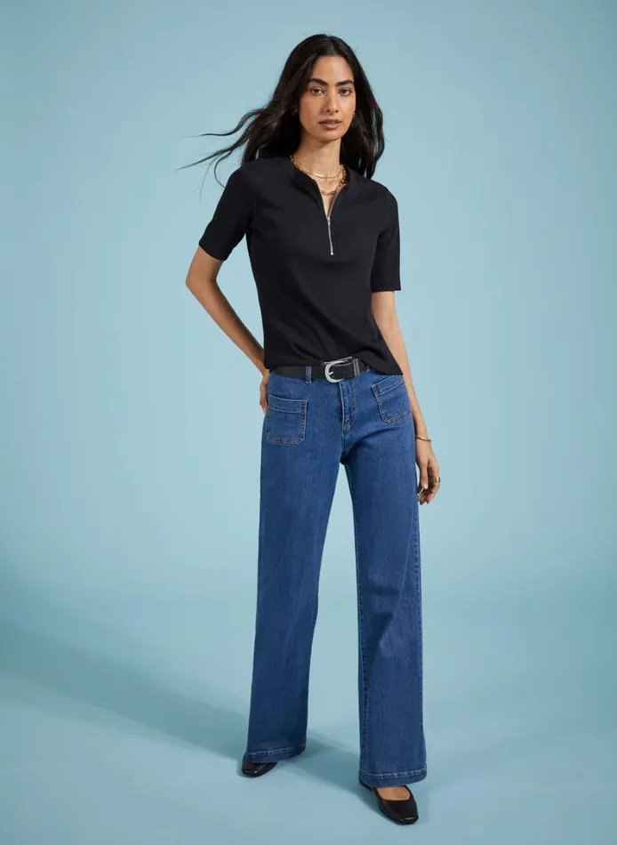 Baukjen Baukjen Essentials Organic Cotton Zip Top Caviar Black Clothing