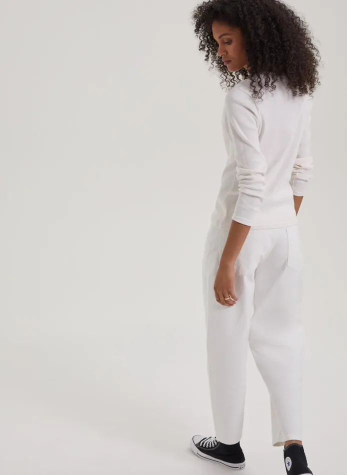 Baukjen Baukjen Organic Barrel Leg Jeans Soft White Clothing