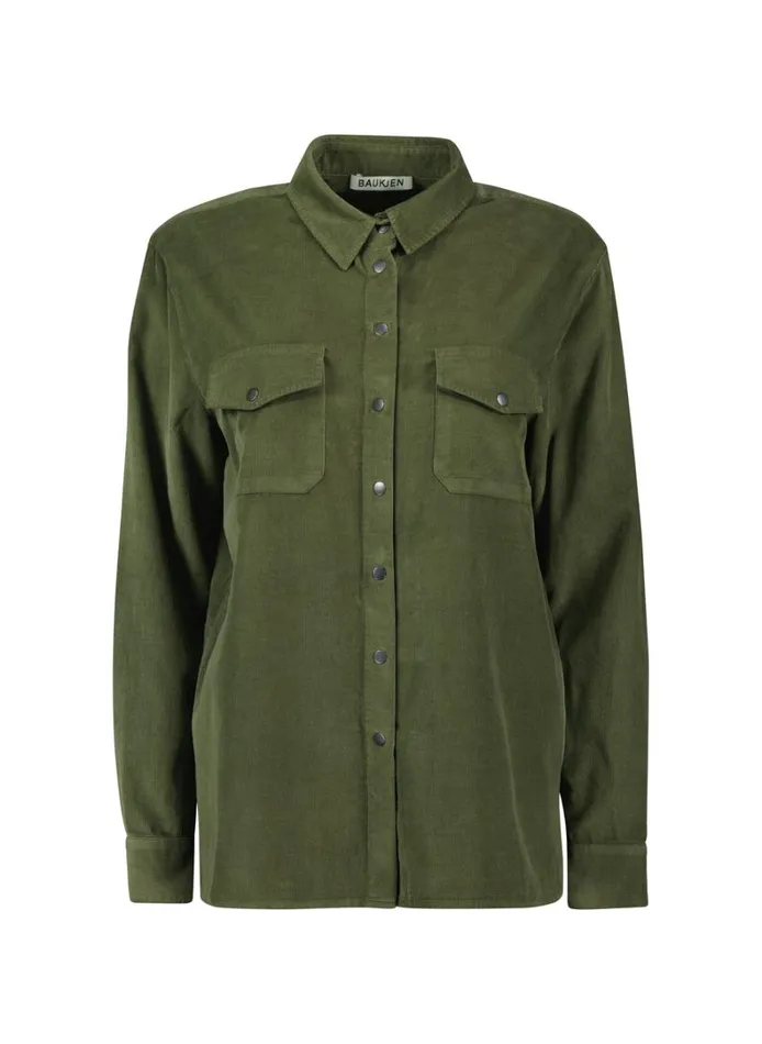 Baukjen Beata Organic CorduroyRelaxedShirt Light Khaki Clothing