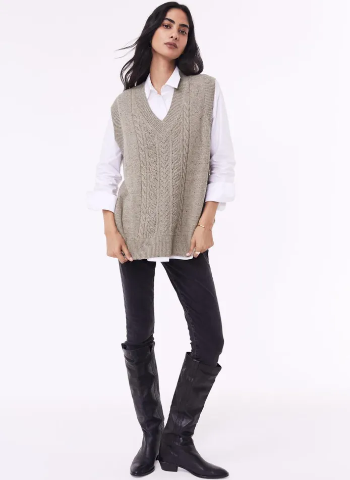 Baukjen Ellen Recycled Knitted Vest Natural Clothing