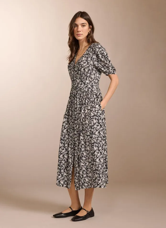 Baukjen Holly Dress With LENZING ECOVERO Black Ditsy Clothing