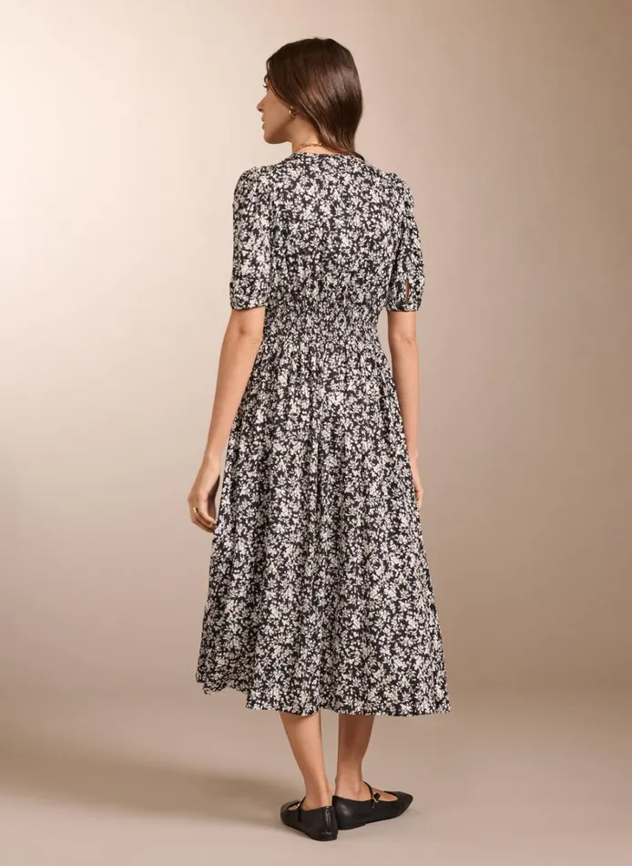Baukjen Holly Dress With LENZING ECOVERO Black Ditsy Clothing