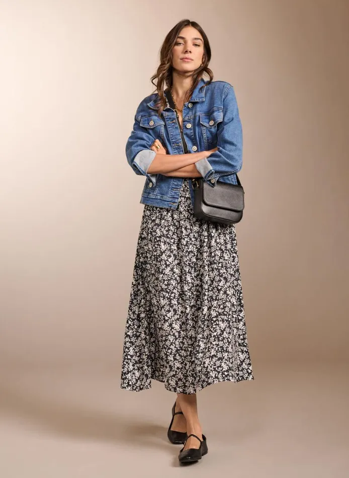 Baukjen Holly Dress With LENZING ECOVERO Black Ditsy Clothing