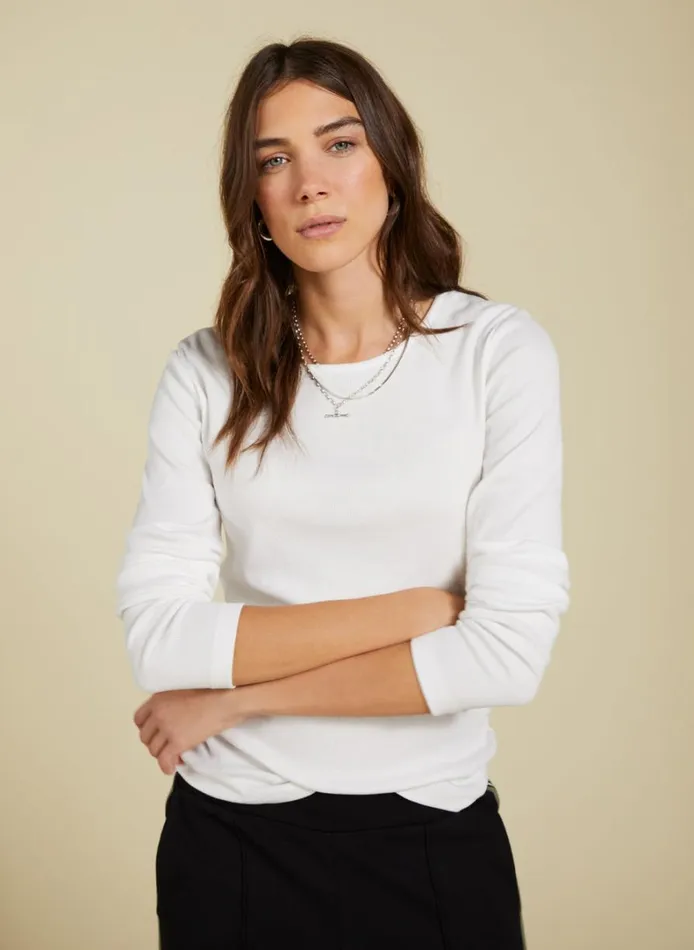 Baukjen KrysteaLuxe Crew Neck Top Pure White Clothing
