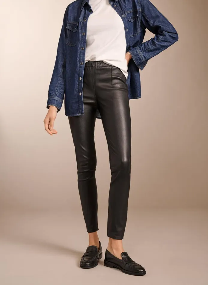 Baukjen Liv Leather Leggings Caviar Black Clothing