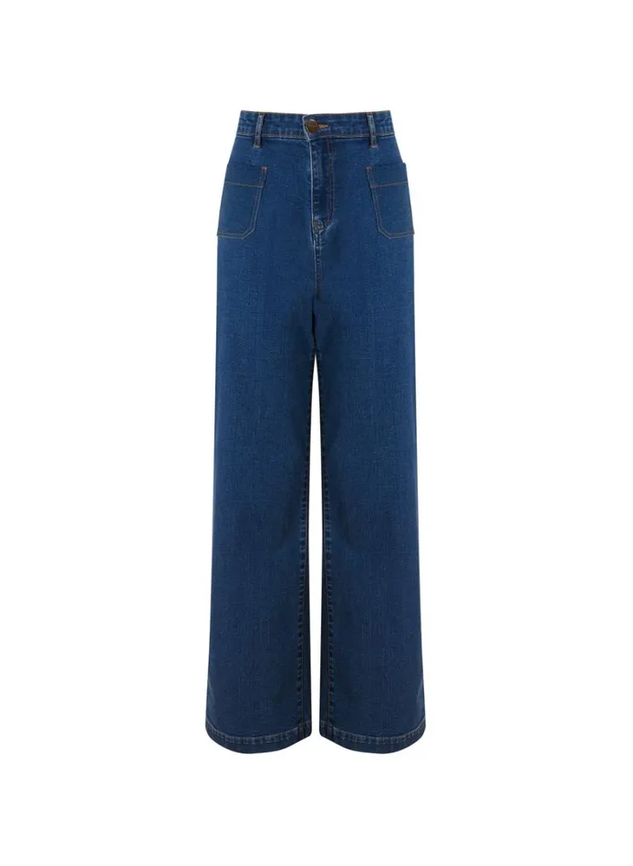 Baukjen Lou Organic Cotton StretchJeans Washed Indigo Clothing