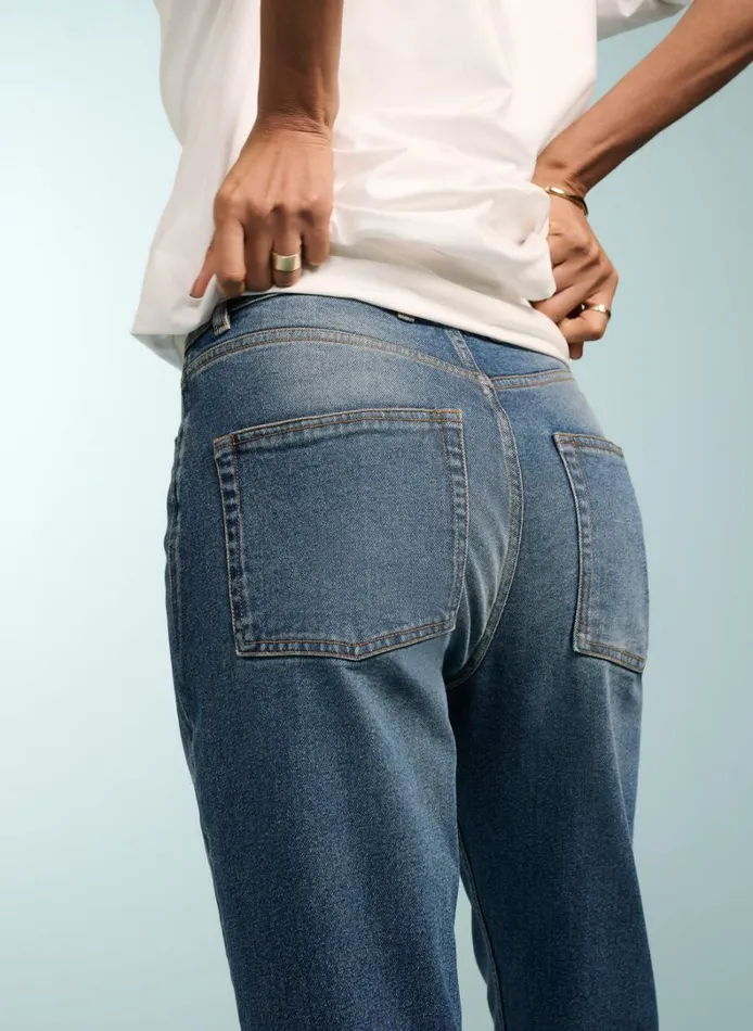 Baukjen Organic Stretch Cotton Crop Straight LegJeans Vintage Wash Clothing