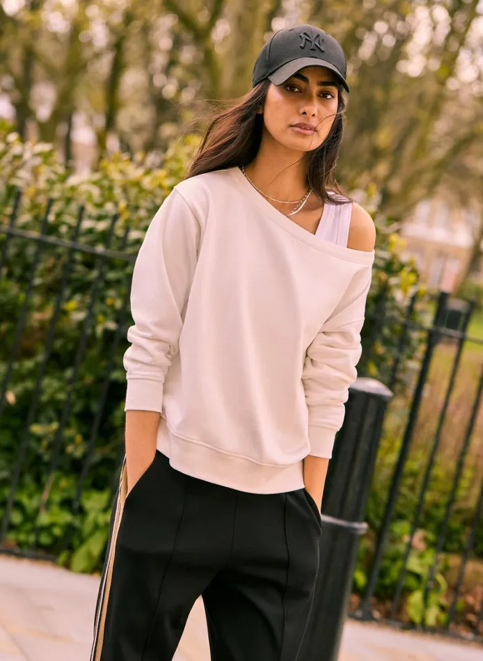 Baukjen Sierra Organic Cotton and Kapok Sweatshirt Soft White Clothing
