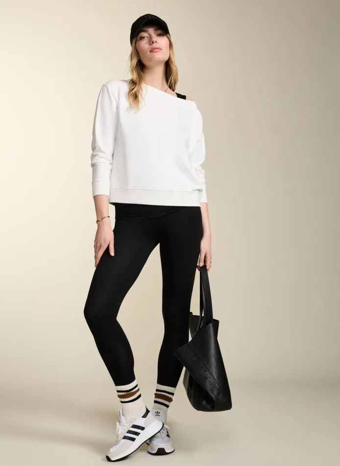 Baukjen Sierra Organic Cotton and Kapok Sweatshirt Soft White Clothing