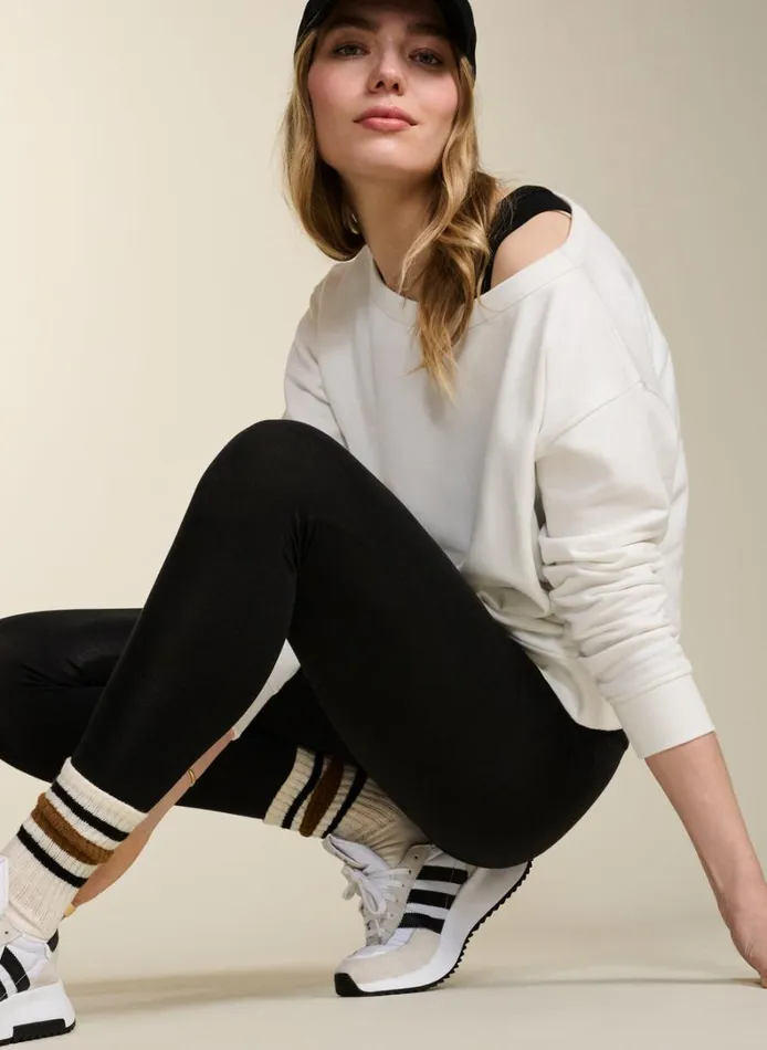 Baukjen Sierra Organic Cotton and Kapok Sweatshirt Soft White Clothing