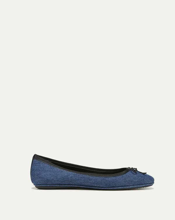 Beatrix Denim Ballet Flat Blue Women Veronica Beard Shoes
