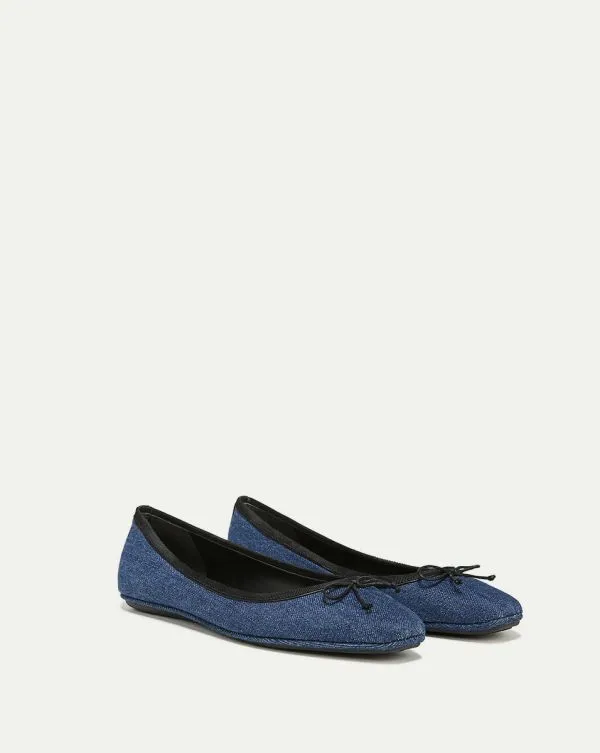 Beatrix Denim Ballet Flat Blue Women Veronica Beard Shoes Beatrix Denim Ballet Flat Blue Women Veronica Beard Shoes