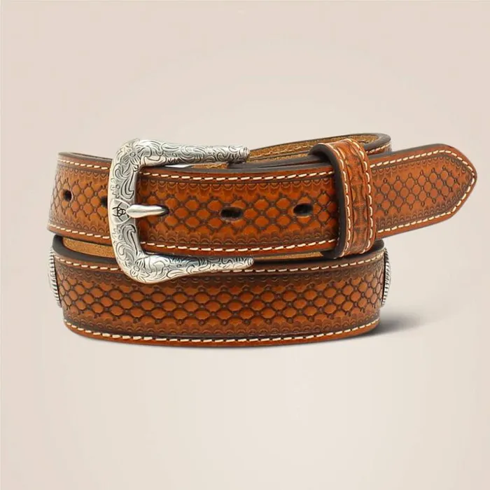 Belts Kids Ariat Beaded Tooled Belt Brown