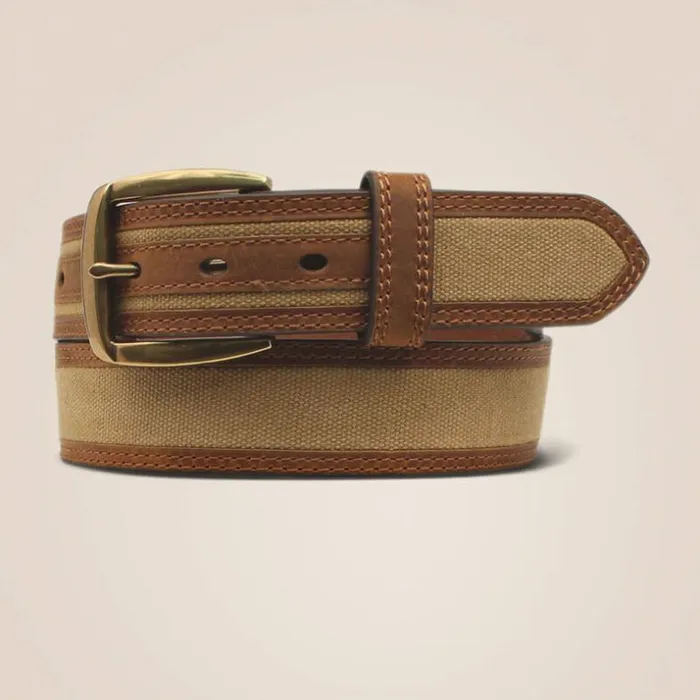 Belts Men Ariat Canvas Center Belt Tan