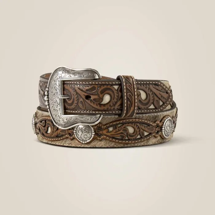 Belts Men Ariat Filigree Medallion Belt Brown