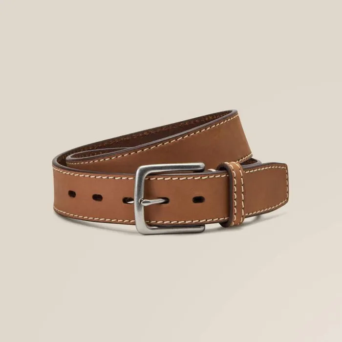 Belts Men Ariat Simple Ariat Embroidery Belt Tan