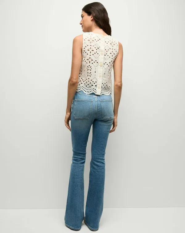 Beverly PatchPocket SkinnyFlare Jean Seawater Stone Women Veronica Beard Jeans