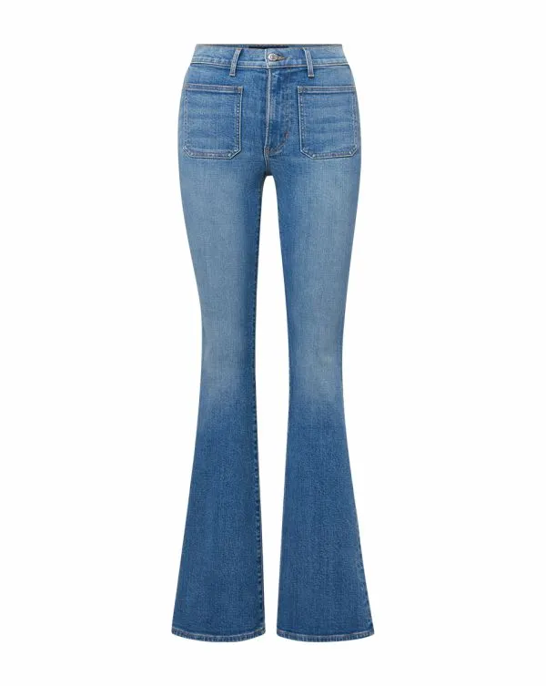 Beverly PatchPocket SkinnyFlare Jean Seawater Stone Women Veronica Beard Jeans