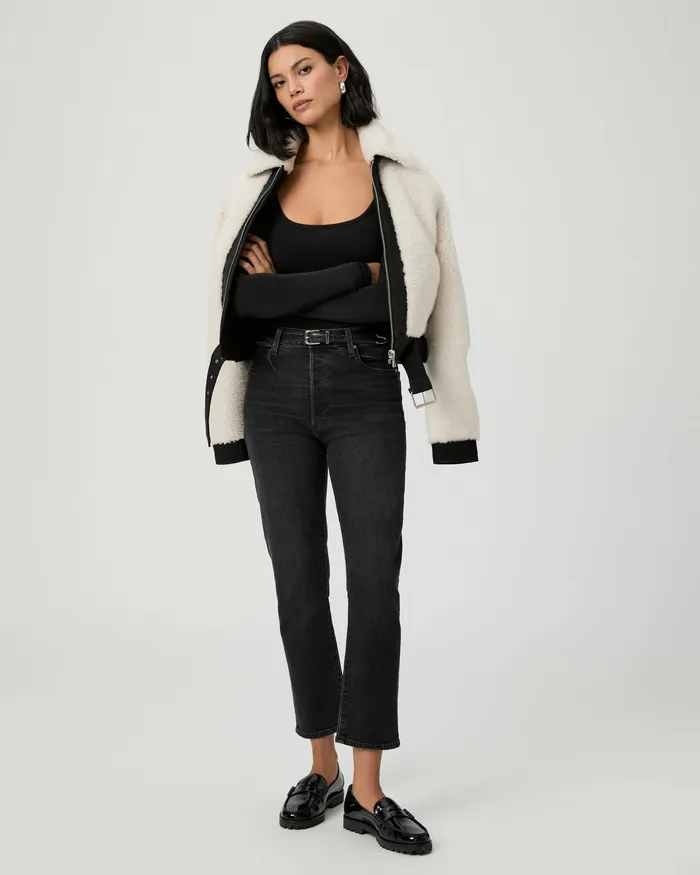 Billy Crop Straight Jean 8211 Solar Black Straight PAIGE Women