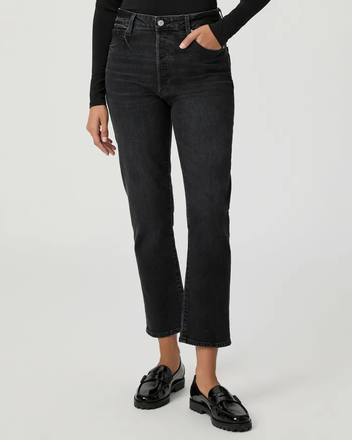 Billy Crop Straight Jean 8211 Solar Black Straight PAIGE Women Billy Crop Straight Jean 8211 Solar Black Straight PAIGE Women