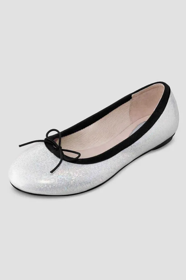 Bloch Ballet Flats Children Girls Elara Ballet Flats Iridescent White