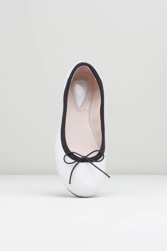 Bloch Ballet Flats Children Girls Elara Ballet Flats Iridescent White