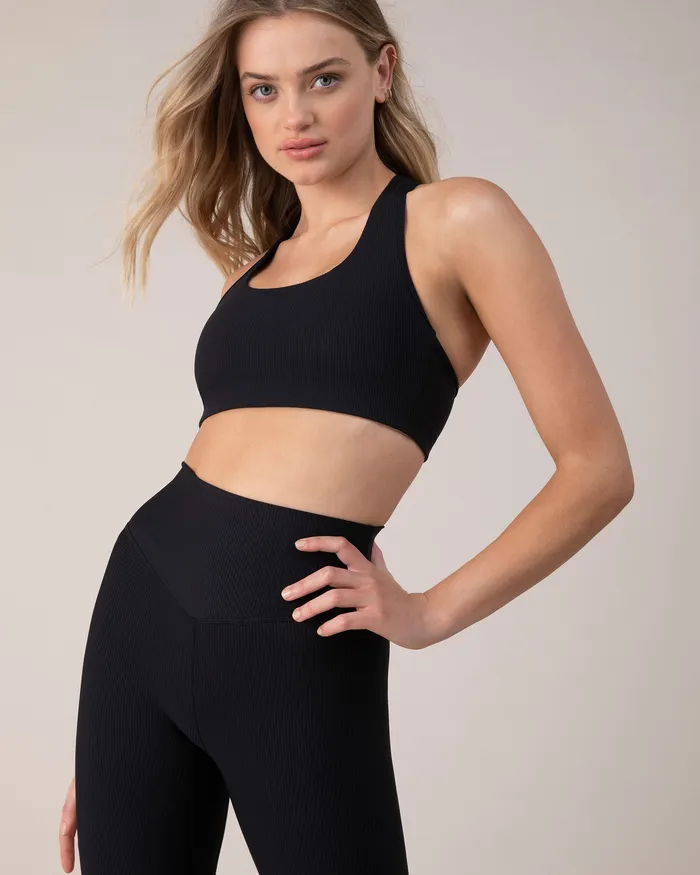 Bloch Blochrib Racerback Bra Ebony Adult Tops Bloch Blochrib Racerback Bra Ebony Adult Tops