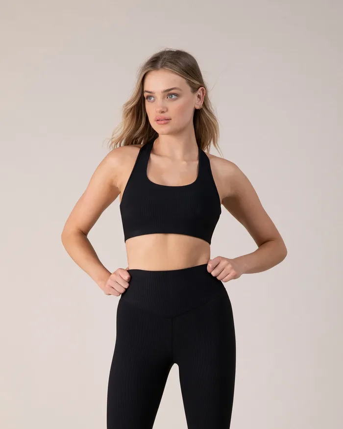 Bloch Blochrib Racerback Bra Ebony Adult Tops Bloch Blochrib Racerback Bra Ebony Adult Tops