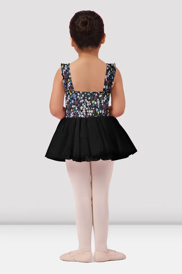 Bloch Girls Mirella Ditsy Floral Wide Strap Tutu Dress Black Children Dresses