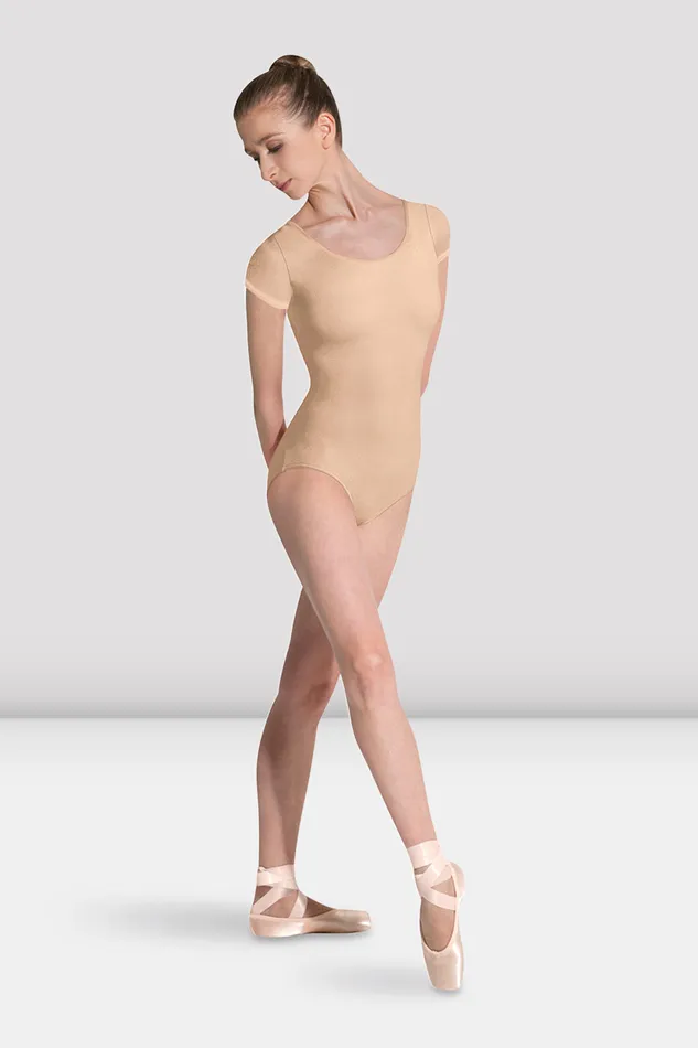 Bloch Ladies Betri Cap Sleeve Leotard Sand Adult Basics