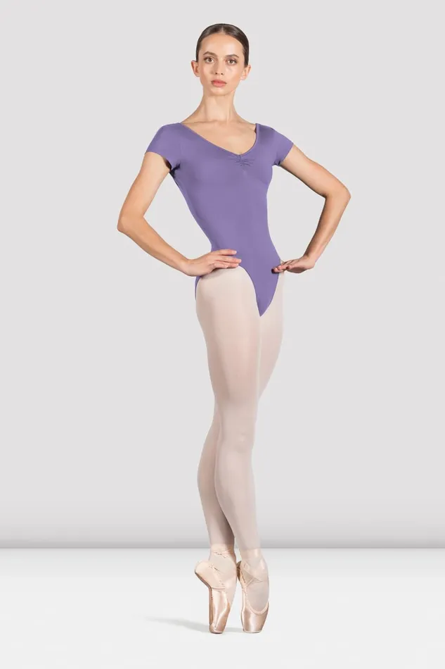 Bloch Ladies Penny Cap Sleeve Leotard Lavender Adult Basics