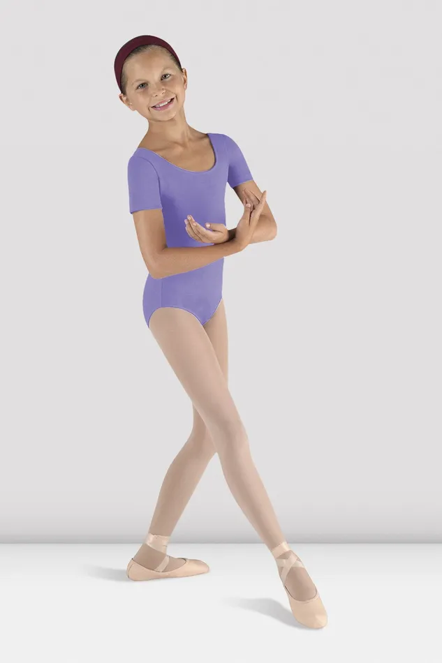 Bloch Leotards Children Girls Short Sleeve Round Neck Leotard Lavender