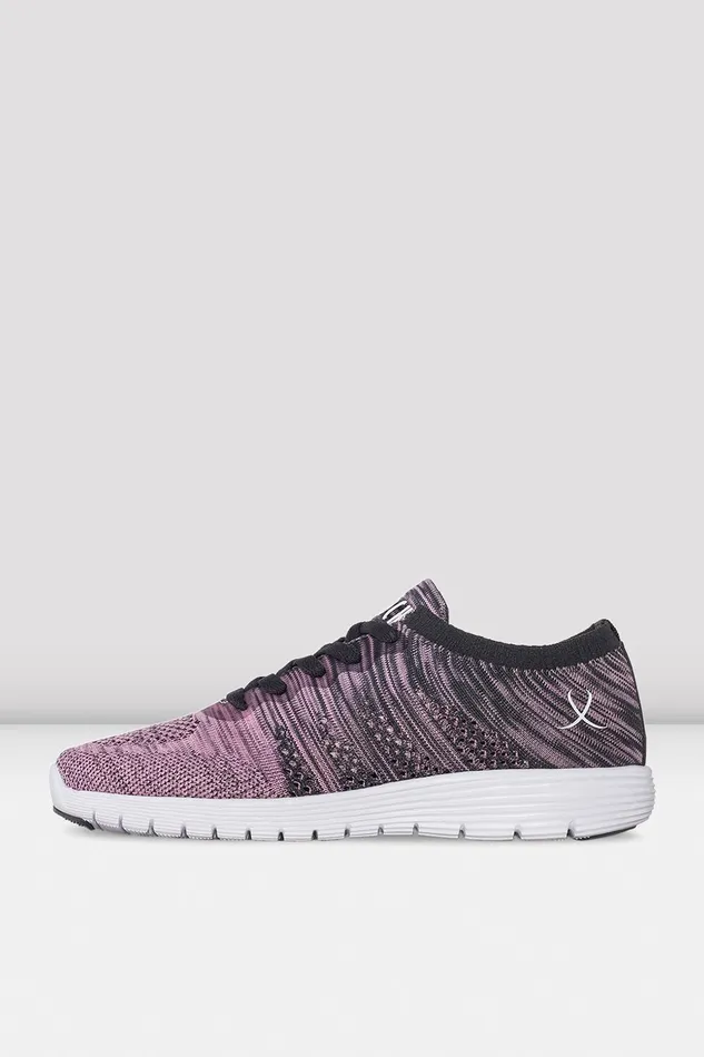 Bloch Mens Adult Adult Omnia Lightweight Knited Sneakers Pink Grey Knit
