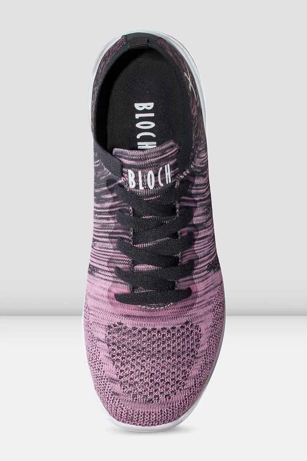 Bloch Mens Adult Adult Omnia Lightweight Knited Sneakers Pink Grey Knit