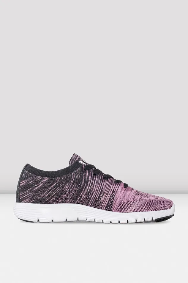 Bloch Mens Adult Adult Omnia Lightweight Knited Sneakers Pink Grey Knit