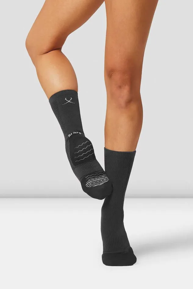Blochsox Dance Socks Charcoal Knit Adult Contemporary Bloch