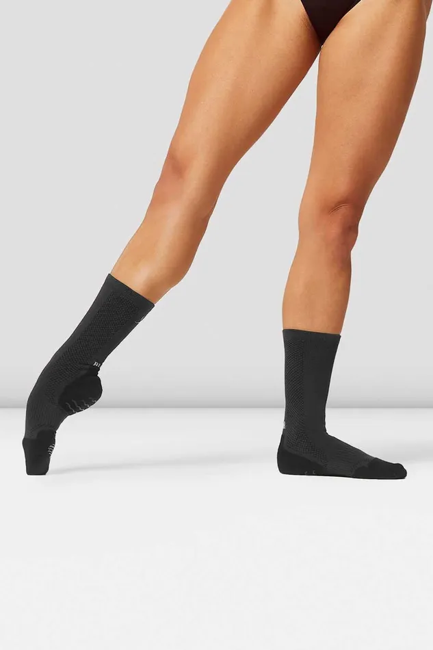 Blochsox Dance Socks Charcoal Knit Adult Contemporary Bloch