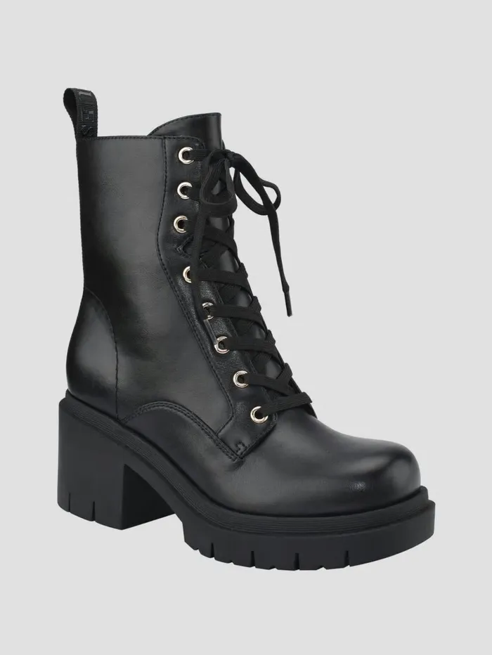 Boots and Booties GUESS Women Juel LaceUp Booties Black 001