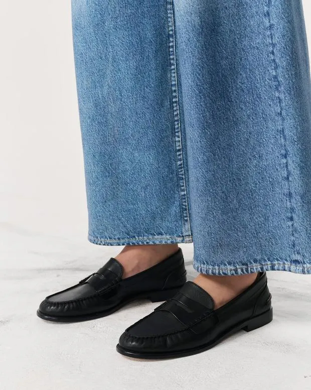 Boots Women rag and bone Carter Leather Loafer Antique WhiteBlack