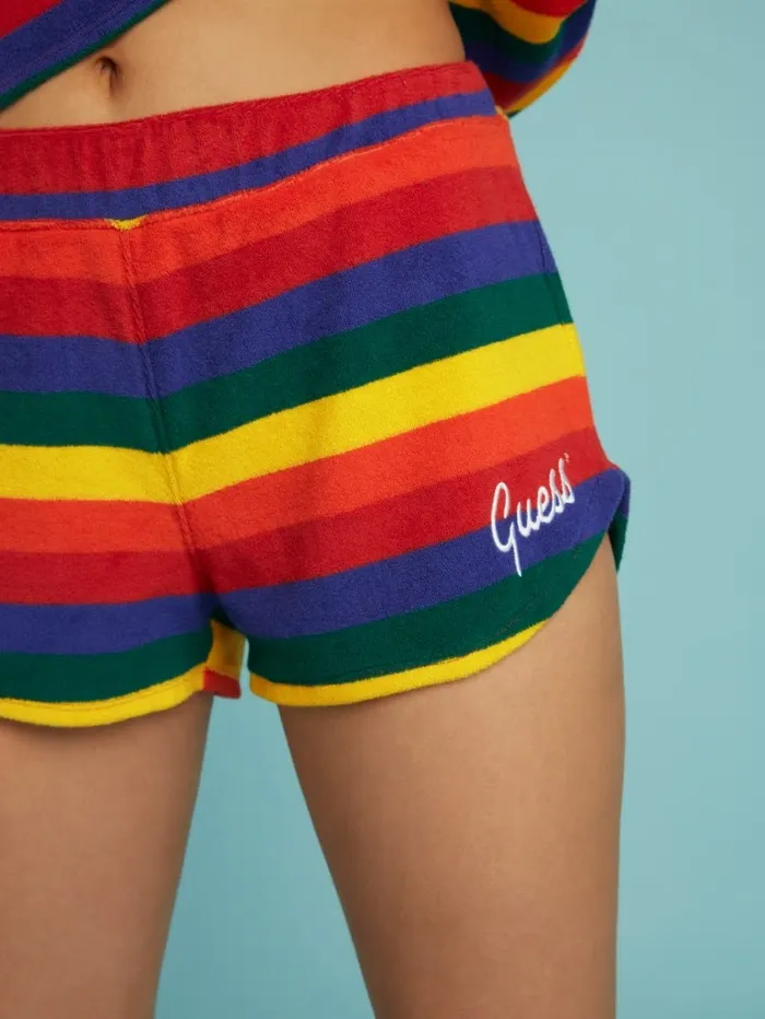 Bottoms GUESS Women FriendsWithYou Striped Shorts Fwy Saffron Tea Stripe Bottoms GUESS Women FriendsWithYou Striped Shorts Fwy Saffron Tea Stripe