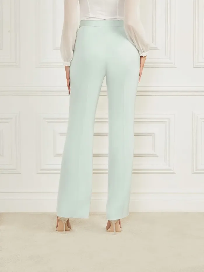 Bottoms GUESS Women Valia Satin Pant Peaceful Sky Bottoms GUESS Women Valia Satin Pant Peaceful Sky
