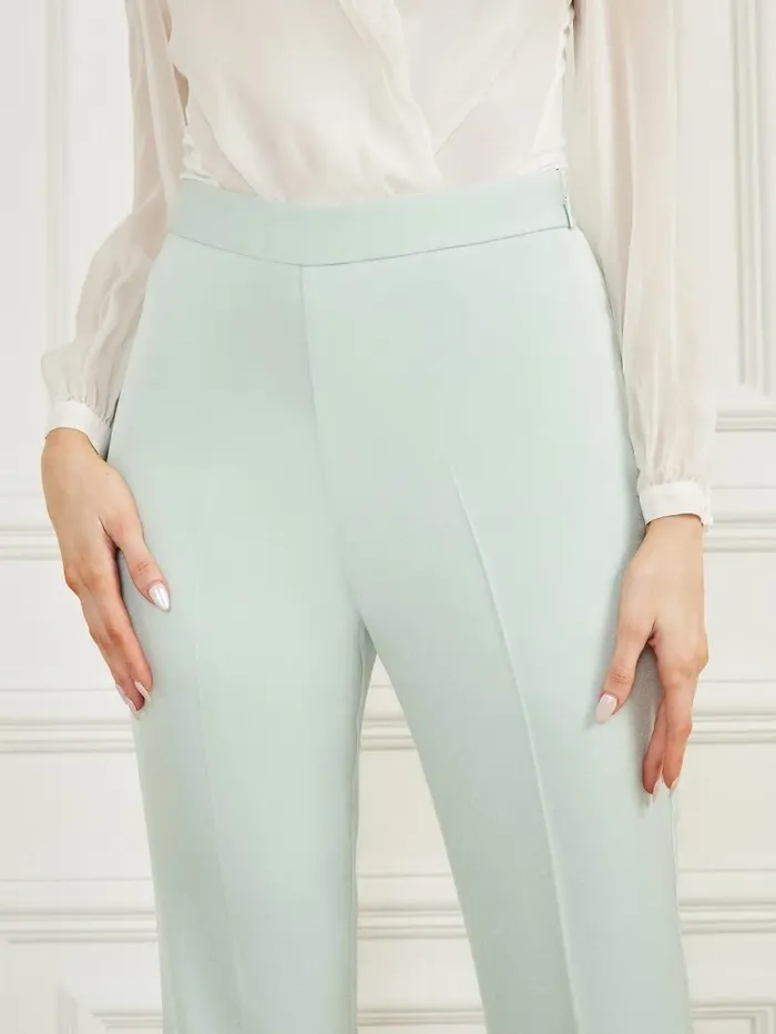 Bottoms GUESS Women Valia Satin Pant Peaceful Sky Bottoms GUESS Women Valia Satin Pant Peaceful Sky