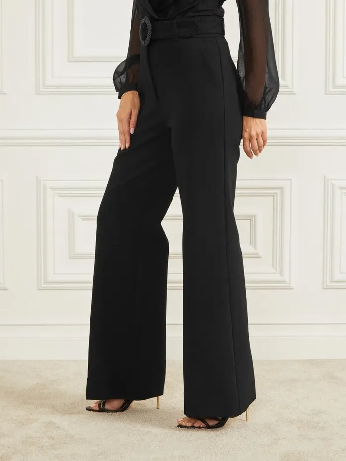Bottoms Lilabeth Flared Pant Black 8211 GUESS Women Bottoms Lilabeth Flared Pant Black 8211 GUESS Women