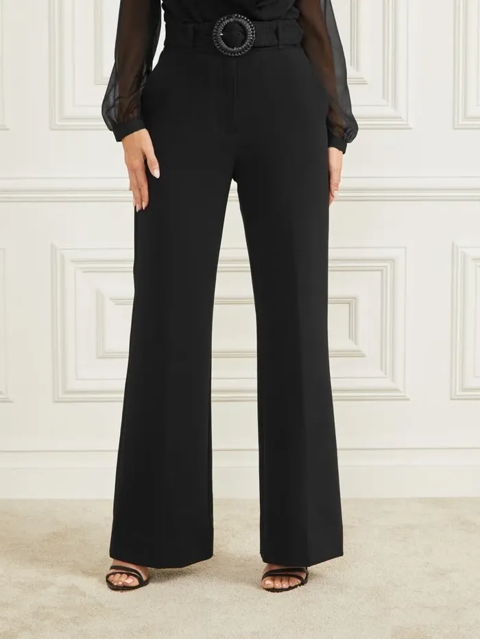 Bottoms Lilabeth Flared Pant Black 8211 GUESS Women Bottoms Lilabeth Flared Pant Black 8211 GUESS Women