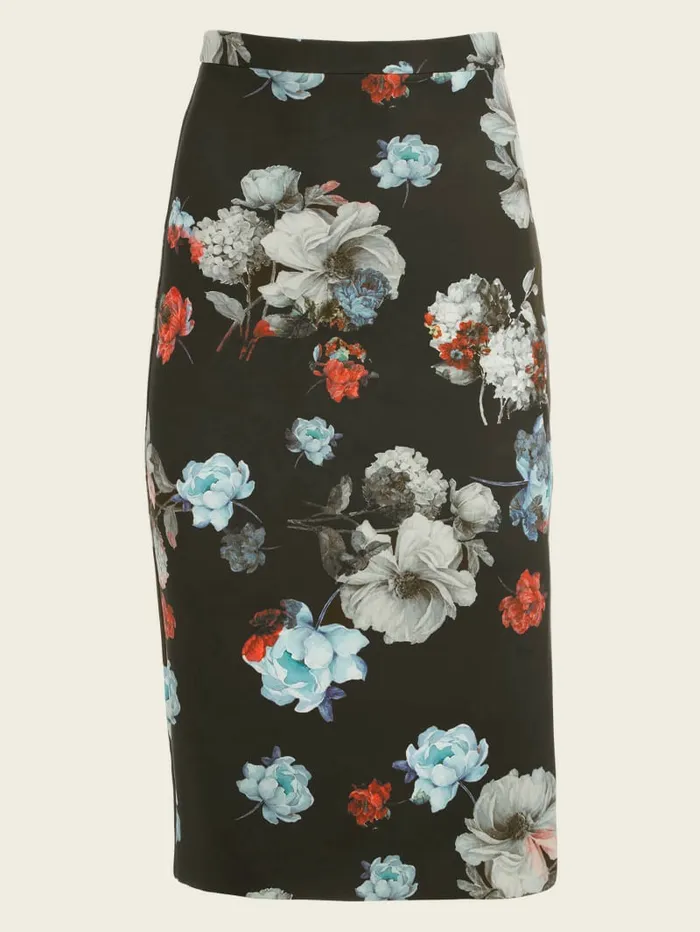 Bottoms Women GUESS Leonara Pencil Skirt Savage Beauty Print Bottoms Women GUESS Leonara Pencil Skirt Savage Beauty Print