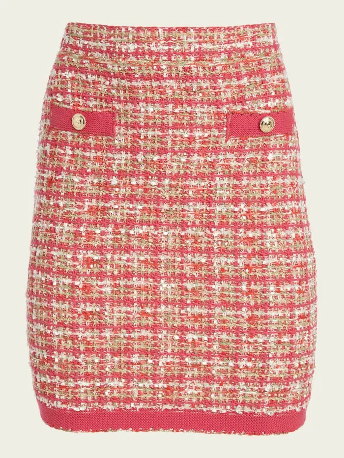 Bottoms Women Mariah Tweed Skirt Coral Peonie Tweed GUESS