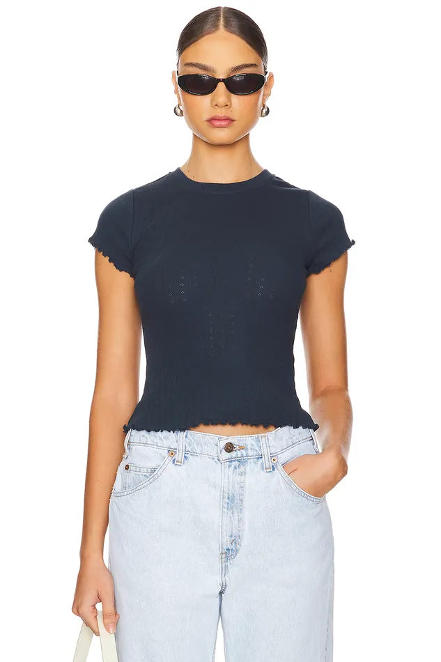 Brooks Tee Midnight Blue Women Lovers and Friends Tops